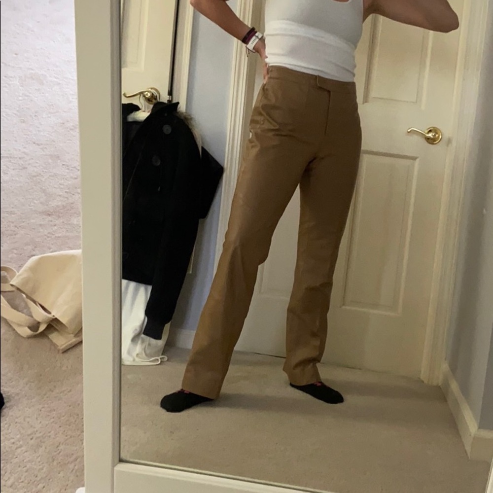 Flare vintage leather pants